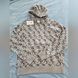 Nike Gray Monogram Logo Hoodie- Men's M